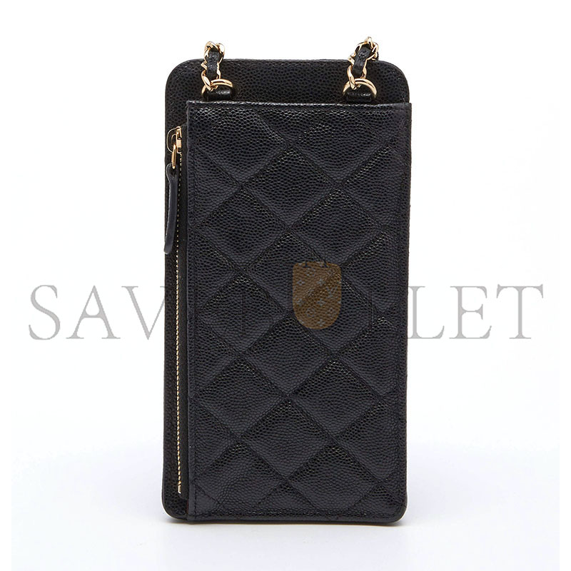 CHANEL CAVIAR QUILTED CC PHONE HOLDER BAG AP0990 (18*10*3cm)